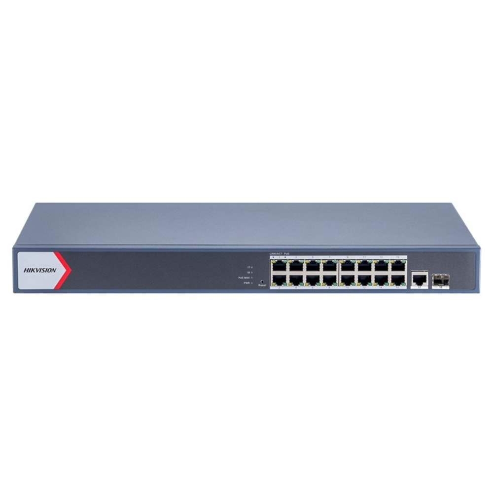 HIKVISION SWITCH POE GIGABIT RACK MOUNT 16 PORT DS-3E1518P-EI/M