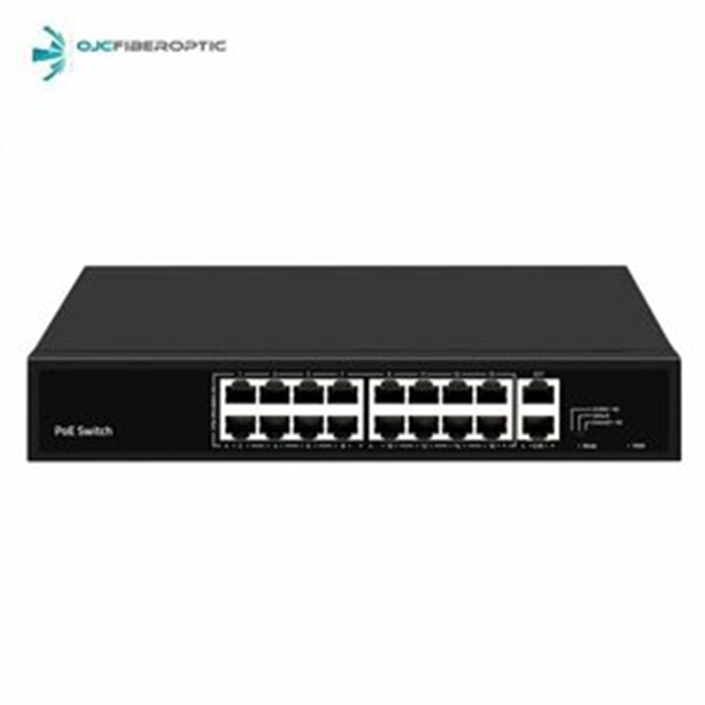 ODS-16P2U 16 PORT 10/100 POE + 2 PORT 10/100 UPLİNK