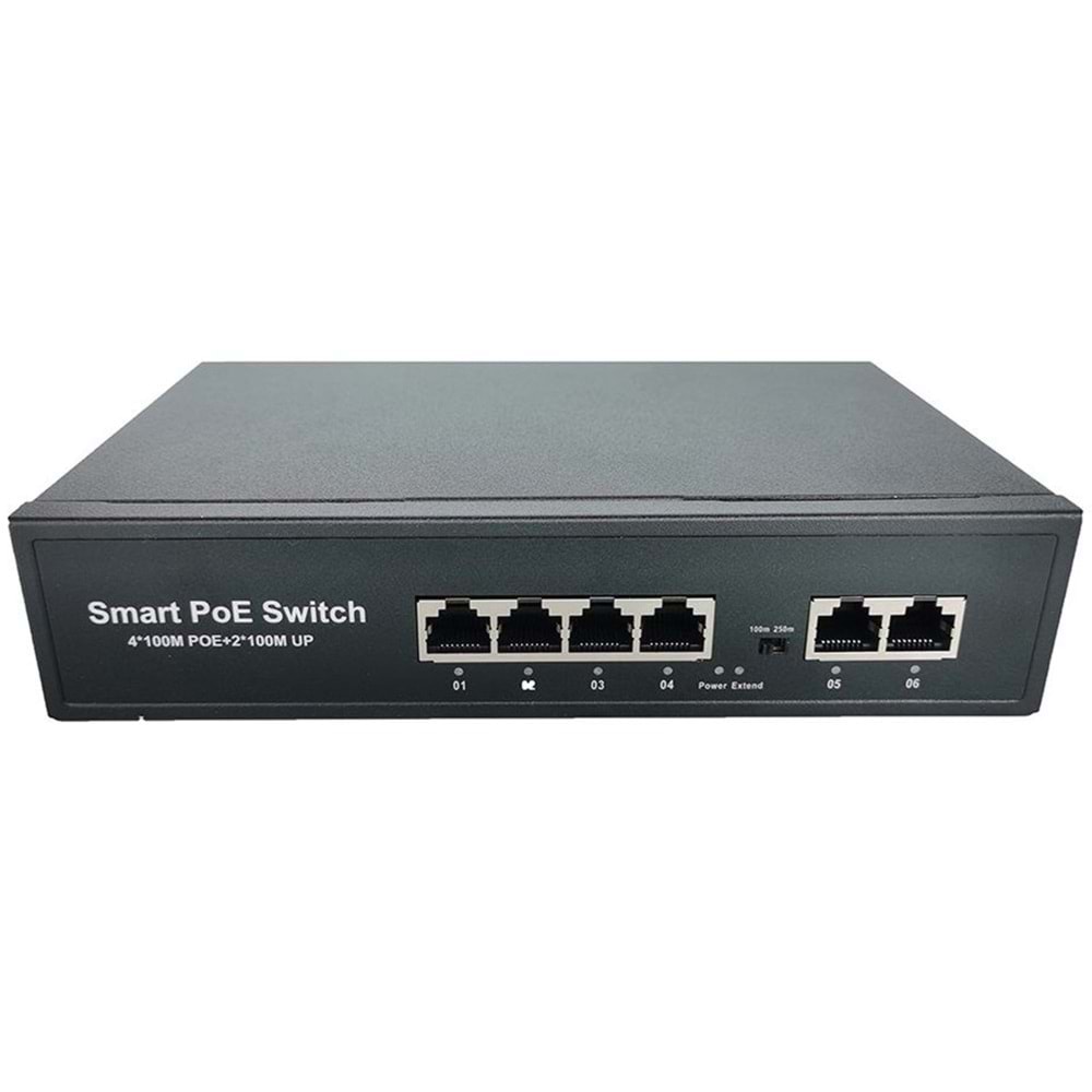 ODS-4P2U 4 PORT 10/100 POE + 2 PORT 10/100 UPLİNK SWİTCH