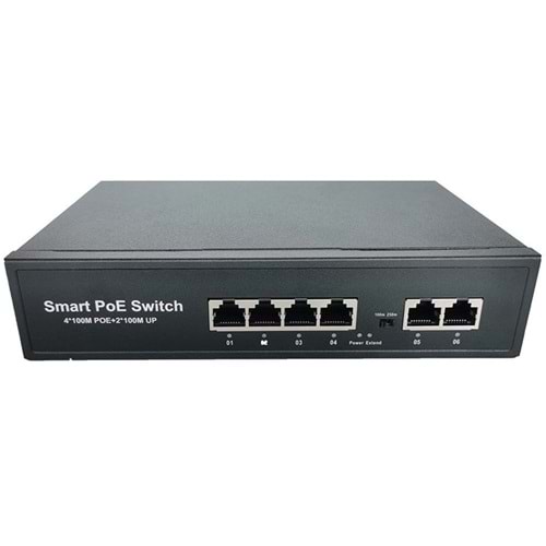 ODS-4P2U 4 PORT 10/100 POE + 2 PORT 10/100 UPLİNK SWİTCH