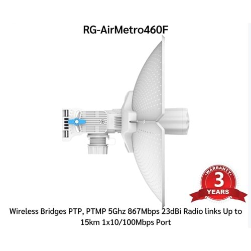 RUIJIE REYEE RG-AIRMETRO460F 867MBPS 1PORT 10/100 ETHERNET 23DBI 5GHz OUTDOOR 15KM ACCESS POINT
