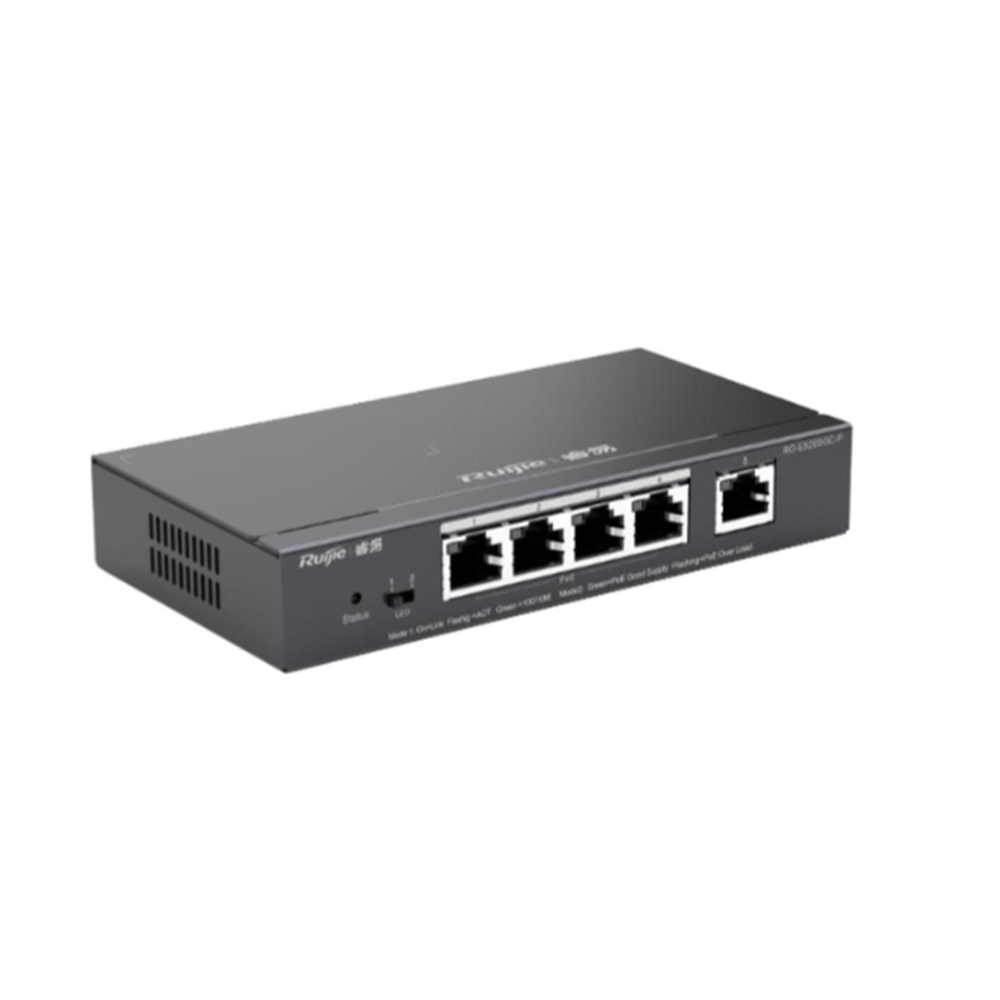 REYEE RG-ES205GC-P 5 PORTLU 10/100/1000 GIGABIT YÖNETİLEBİLİR SWITCH 4 PORT POE+ (54W)